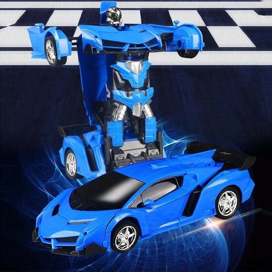  Bērnu mašīna ar pulti 'TRANSFORMERS' divi vienā, zila